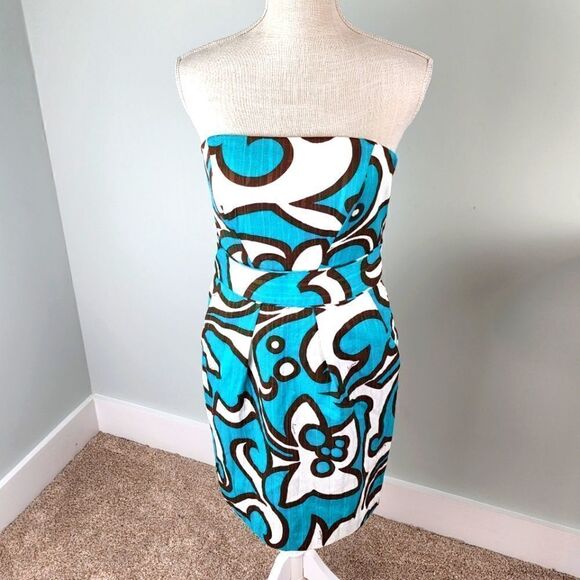 MILLY OF NY WOMEN'S STRAPLESS BUILT IN BRA POCKETS LINED DRESS SIZE 6 - Picture 1 of 8